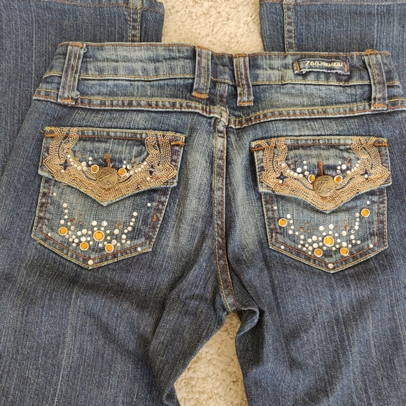 Zco Studded Wide Leg Jeans Size 3 - Picture 6 of 6